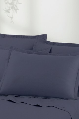 Parure de draps en satin de coton - Bleu marine