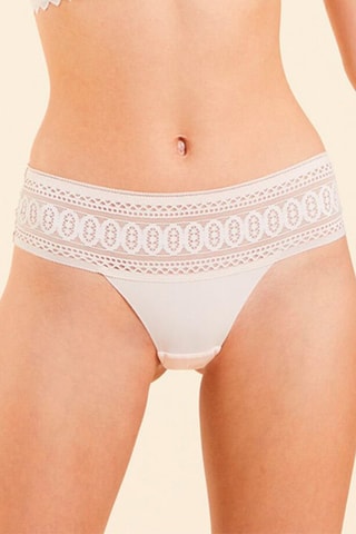 Tanga van twee materialen Voyage Blush