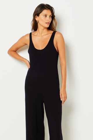 Mouwloze jumpsuit - Zwart - Etam