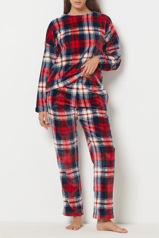 Pantalon droit  Eda - Rouge et bleu marine  - Etam