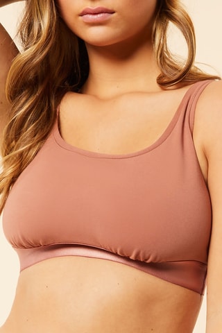 Sportbeha Gilplussize - Bruin