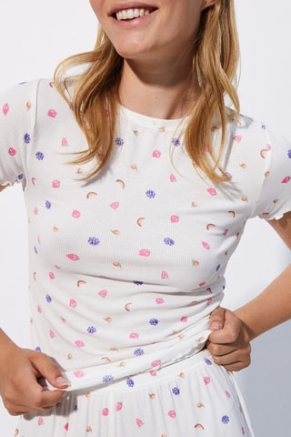 Pyjamatop Multiliz- Wit - Undiz