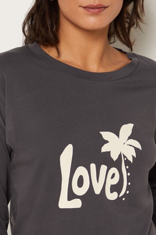 Pyjamashirt Aure - Antraciet