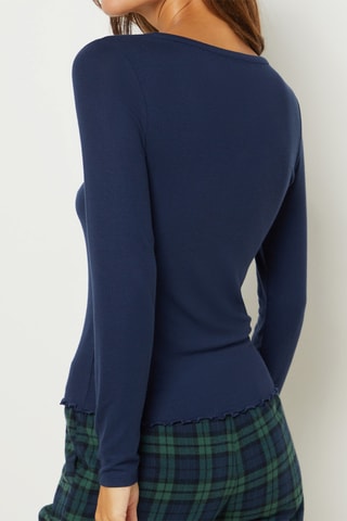 Pyjamatop Jamie - Marineblauw