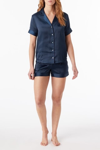 Pyjamashort Gispe - Marineblauw