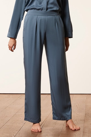 Pyjamabroek hoge taille Daan- Donkerblauw
