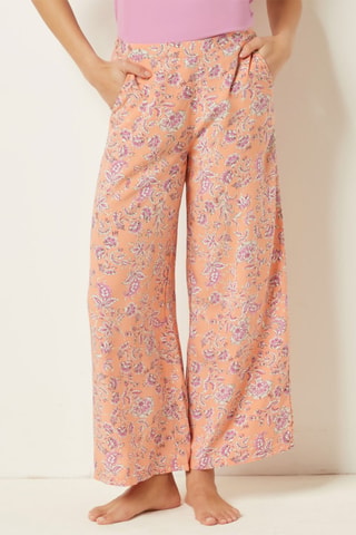 7/8 Pyjamabroek hoge taille Ursuline- Perzikkleurig