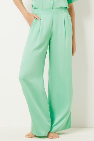 Pyjamabroek hoge taille Tizia- Turquoise