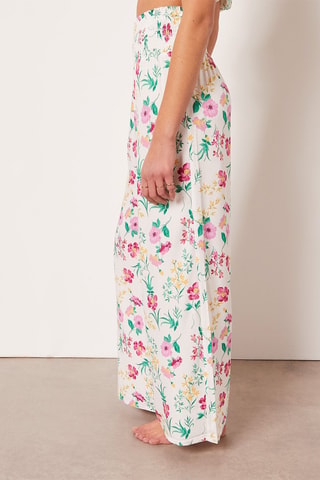 Pyjamabroek hoge taille Orchid- Wit