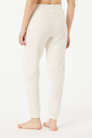 Pyjamabroek met hoge taille Cunta- Gemêleerd Beige