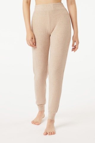 Pyjamabroek hoge taille Calino- Taupe