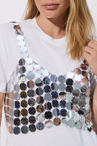 Crop Top Fancyliz- Zilverkleurig - Undiz