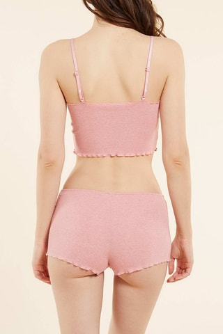 Crop Top Coton Roze