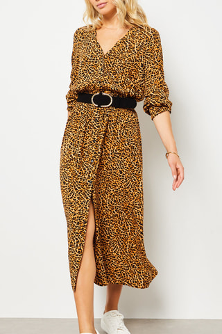 Lange Jurk - Bruin