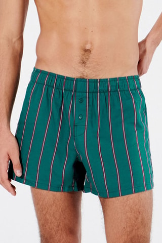 Boxrershort Woveniz - Donkergroen
