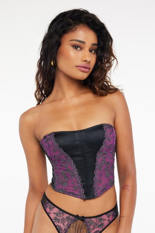 Strapless Top Gilded Chains - Zwart