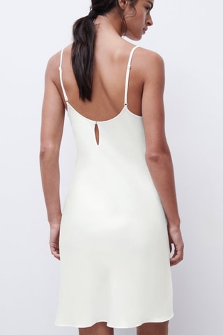 Slipdress Fleurs - Wit