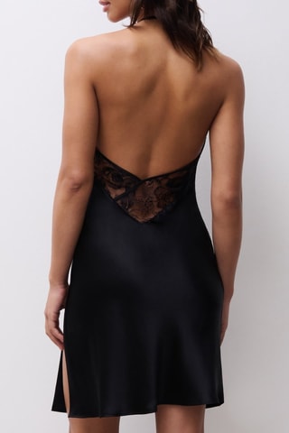 Zijden Slipdress Spirits - Zwart