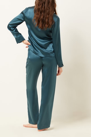 Zijden Pyjamablouse Pearly - Groen
