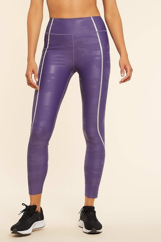 Legging hoge taille BE+ Donkerpaars