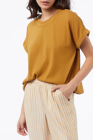 T-shirt Suely Mosterdgeel