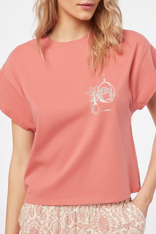 Pyjamashirt Beka- Koraalrood