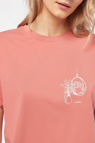 Pyjamashirt Beka- Koraalrood