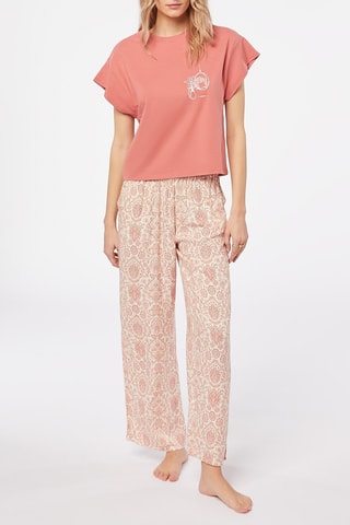 Pyjamashirt Beka- Koraalrood