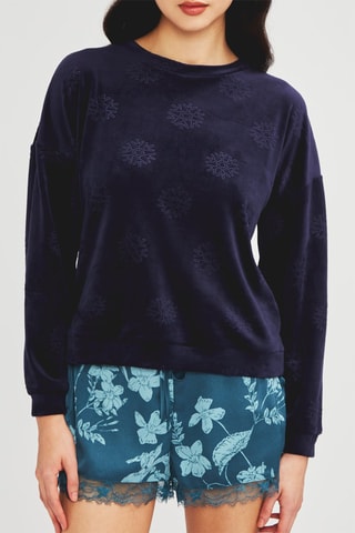 Pyjamasweater Sheann - Marineblauw