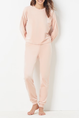 Velours Pyjamasweater Dunkan - Lichtoranje
