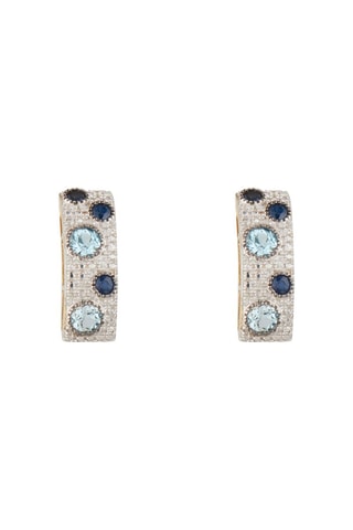 Pendientes Toamasina - Oro amarillo, diamantes, topacios y zafiros
