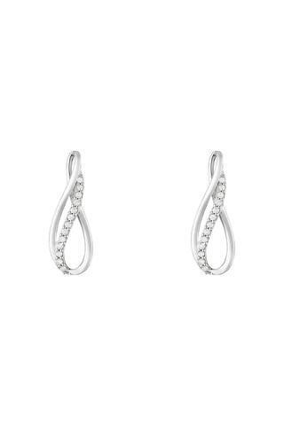 Pendientes Infinito - Oro blanco y diamantes