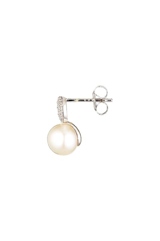 Pendientes Cairns - Oro blanco, diamantes y perlas cultivadas