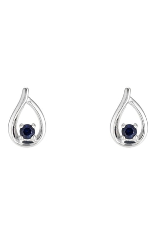 Pendientes Mots Doux - Oro blanco y zafiros