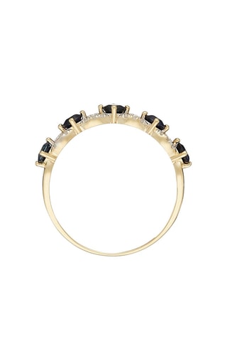 Anillo Katu - Oro amarillo, zafiros y diamantes