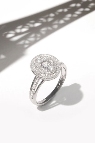 Anillo Mélinée - 
Oro blanco y diamantes