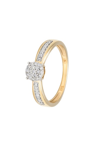 Anillo - 
Oro amarillo y diamantes
