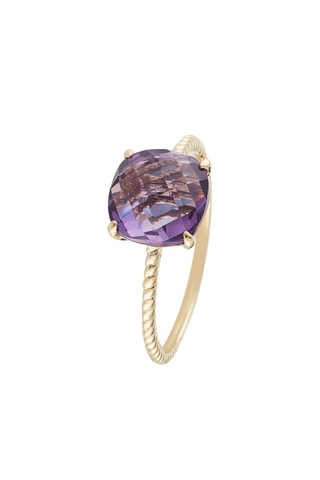 Anillo Ihosy - Oro amarillo y amatista