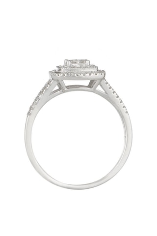 Solitario Newcastle - Oro blanco y diamantes