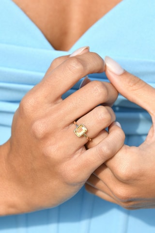 Anillo Classy - Oro amarillo y citrino