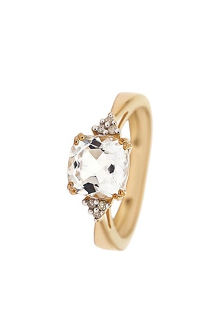 Anillo Serenade - Oro amarillo, diamantes y topacio