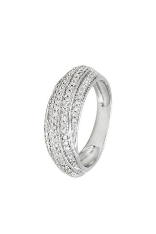 Anillo - 
Oro blanco y diamantes