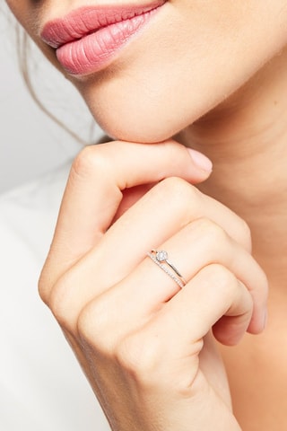 Anillo Ashley - Oro blanco y diamantes