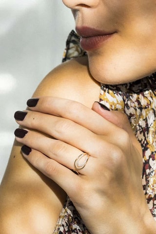 Anillo Enlacés - Oro amarillo y diamantes