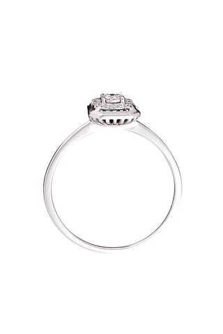 Anillo Carrément - Oro blanco y diamantes