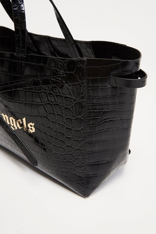 Mala shopper em couro - Preto