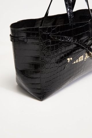 Mala shopper em couro - Preto