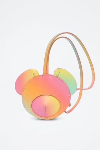 Porte-clés en cuir - Rose et vert