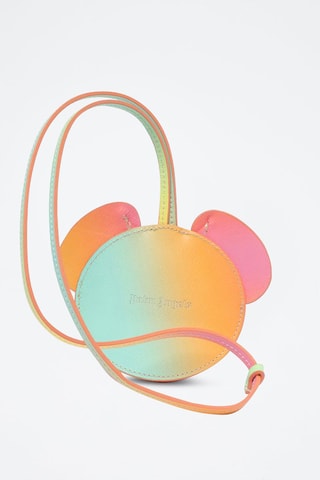 Porte-clés en cuir - Rose et vert