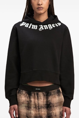 Sweater regular met capuchon - Zwart